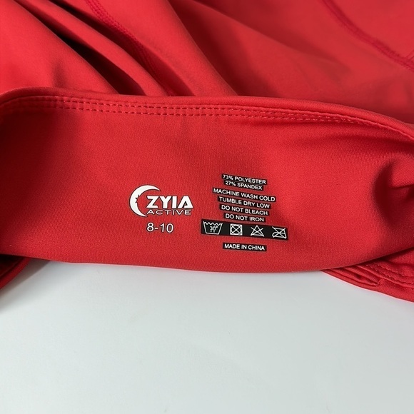 Zyia Ascend High Rise Crop Leggings Red Size 8-10 - Picture 6 of 7